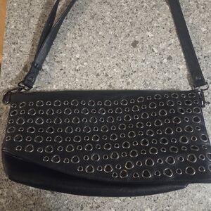Chinese Laundry Black Grommet Shoulder Bag